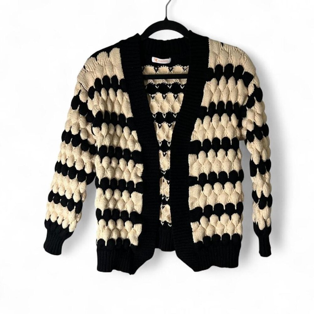 Kirundo Black &amp; Cream Chunky Knit size S